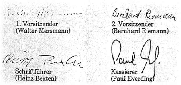 Unterschriften Unterschriften